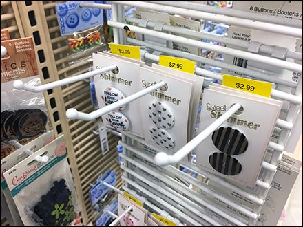 Shimmer Button Outrigger Grid Stands Out