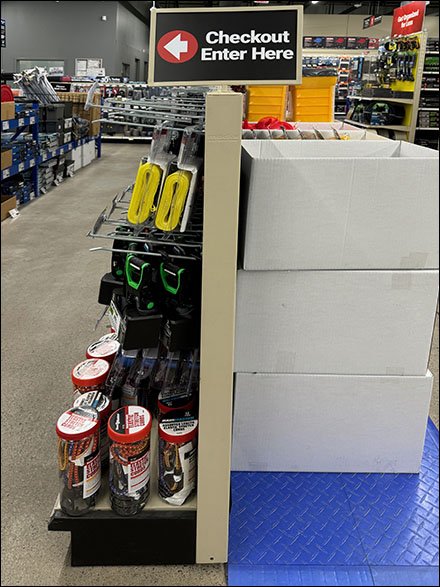 Harbor Freight Enter Here Checkout Detour Run-Around