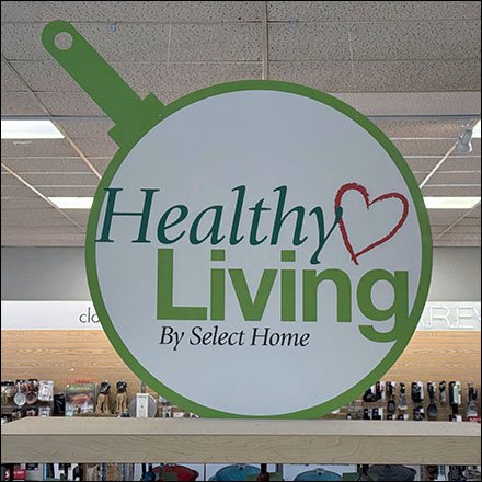 Healthy Living Circular Cookware Frying Pan Sign